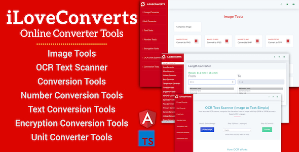 [All In One] Iloveconverts- Online Converter Tools Full Production Ready App(Angular15 &Amp; Typescript)