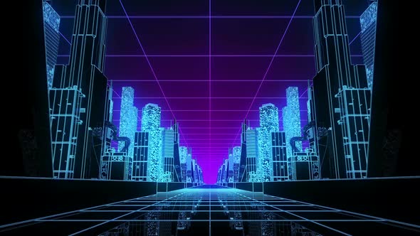 4k Neon Cyber City v2