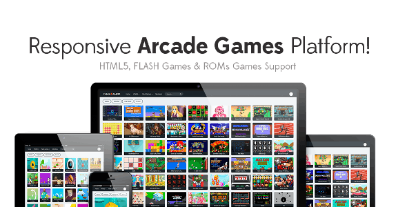 Responsive HTML5, Flash Games &amp; ROM Platforma gier - Arcade Game Script