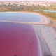 Wonderful Flight Over a Pink Salty Lake at Sunset in the Evening - VideoHive Item for Sale