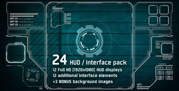 24 Hi-Tech HUD / Interface Pack