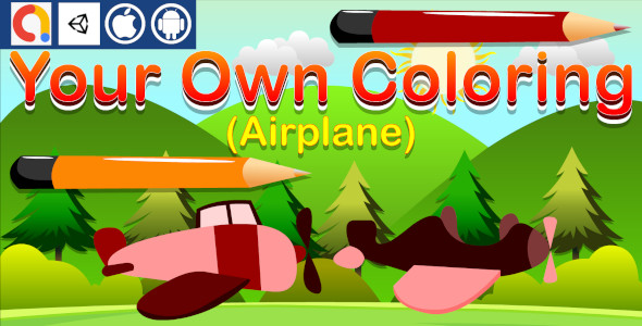 Edukida - Your Own Coloring Airplane Unity Kids Game With Admob For Android And Ios