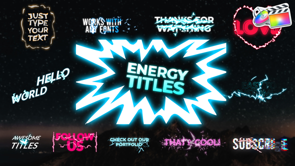 Energy Titles Pack | FCPX alt