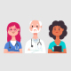 Medical Team Vector Cartoon Character - GraphicRiver Item for Sale