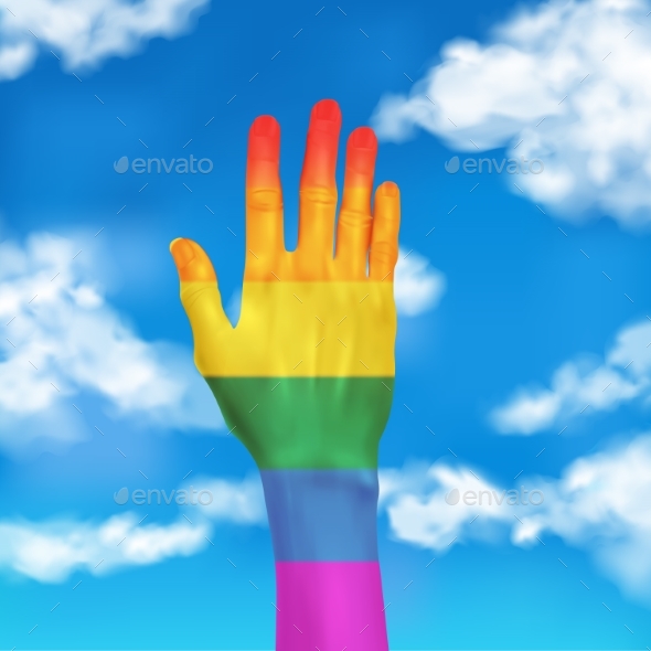 Sky LGBT Hand Composition