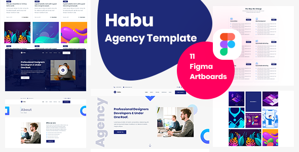 Habu - Creative Agency, Digital Agency Figma Template