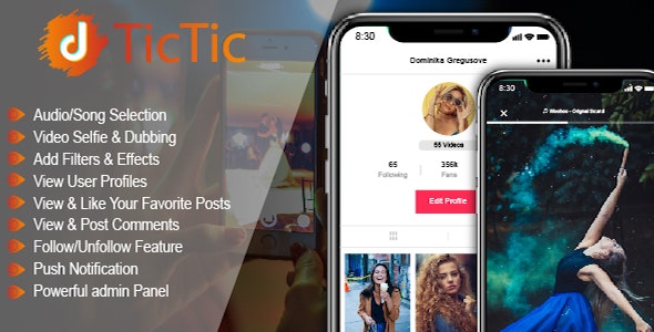 TicTic - Kısa videolar oluşturmak ve paylaşmak için Android medya uygulaması 1