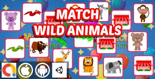 Edukida - Match Wild Animals | Unity Kids Educational Memory Game | Android And Ios With Admob