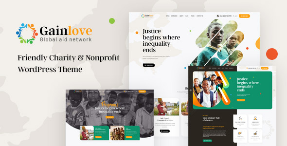 Gainlove – Nonprofit Charity WordPress Theme