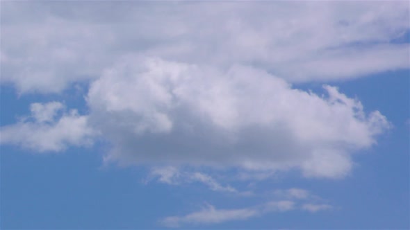 Time-lapse Motion Clouds Blue Sky Background