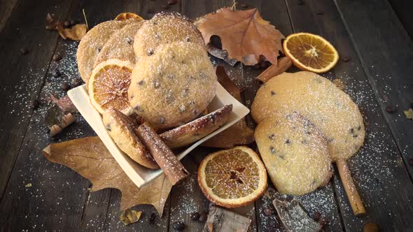 homemade cookies with butter and chocolate 