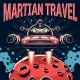 Fantastic Retro Poster with Astronaut in Spaceship - GraphicRiver Item for Sale