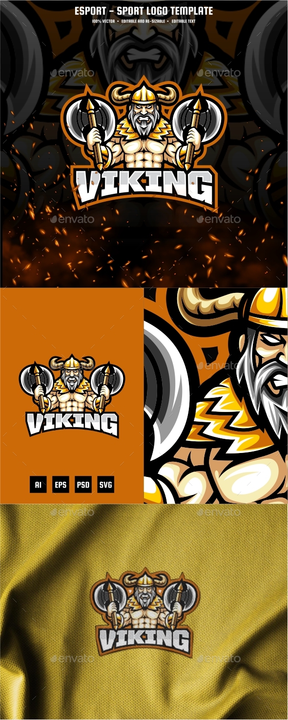 Viking E-sport and Sport Logo Template