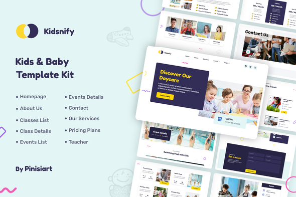 Kidsnify - Kindergarten & Preschool Elementor Template Kit