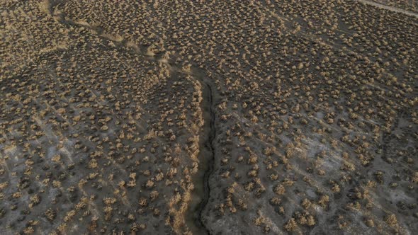 Natural Volcanic Thermal Hot Springs on Desert