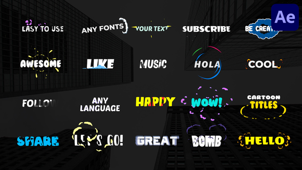 Cartoon Titles | After Effects alt
