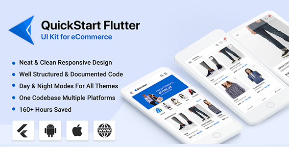 Flutter UI Kit - QuickStart UI Kit for eCommerce