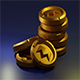 Gold coin Low-poly 3D model - 3DOcean Item for Sale