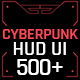Cyberpunk HUD UI 500+ - VideoHive Item for Sale