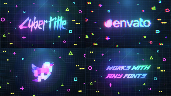 Cyberpunk Logo And Title | After Effects