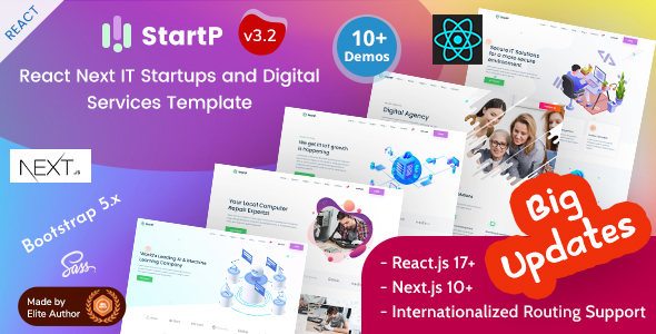 StartP - React Next IT Startups & Digital Services Template