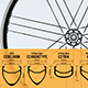 Wide rims (with a braking surface). Rim profile diagram. Profile, shape, feel. Bicycle Cassette. - GraphicRiver Item for Sale