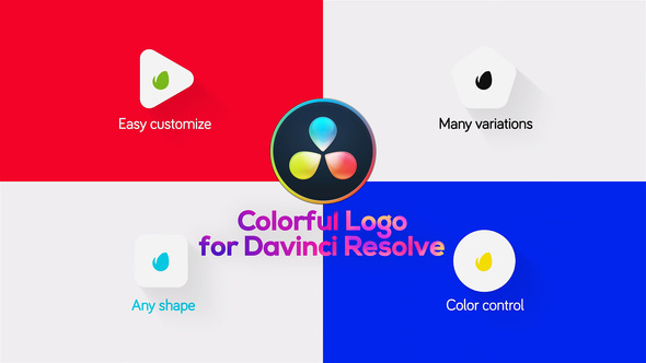 Minimal Colorful Logo for DaVinci Resolve