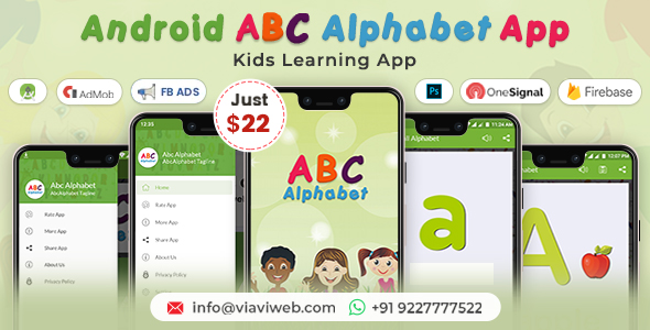 Android ABC Alphabet App - aplikacja do nauki dla dzieci