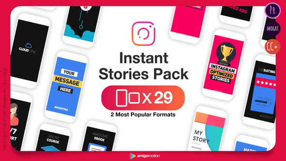 Instant Stories Pack - Premiere Mogrt