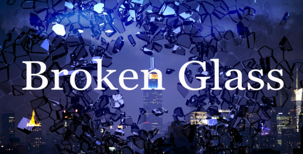 3D Broken Glass With Alpha