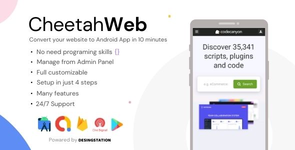 CheetahWeb |  Android WebView Application with Admin Panel