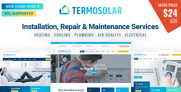 Termosolar - Installation, Repair & Maintenance Services HTML Template