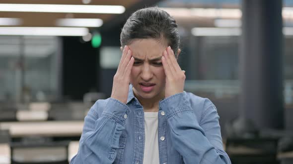 Indian Woman Having Headache