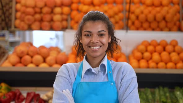 Portrait of Female Store Owner Posing on Camera