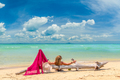 Woman resting on the beach at Klong muang Thailand - PhotoDune Item for Sale