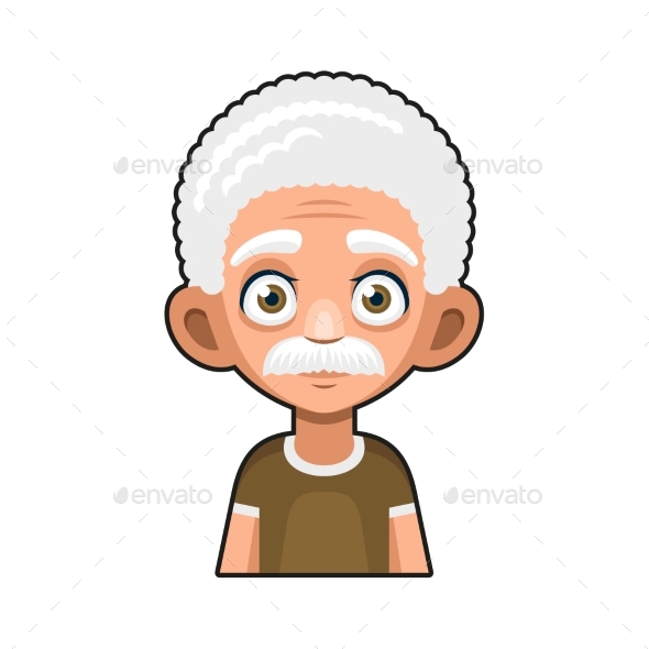 Old Man Cartoon Icon