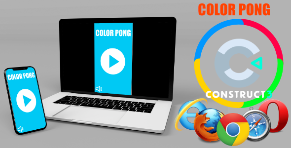 Color Pong Html5 Game (Include C3P, Construct 3 Source Code)