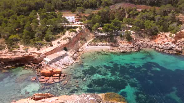 S'illot des Rencli beach in Ibiza, Spain