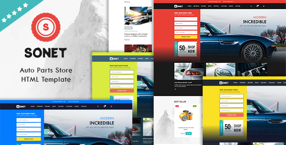 Sonet - Auto Parts Store HTML Template