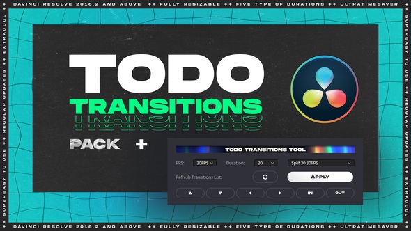 ToDo Transitions | Transitions Pack for DaVinci Resolve