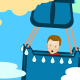 boy in hot air balloon logo - VideoHive Item for Sale