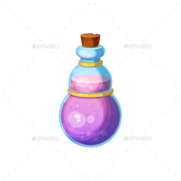 Halloween Witch Potion Purple Liquid in Glass Jar