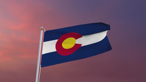 Flag Of Colorado Waving 4k