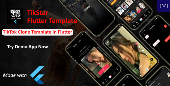 TikTok Clone App Template in Flutter - Short Video Creating App Template in Flutter