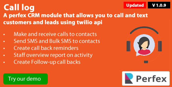 Call Log 1.2.0 module for Perfex CRM