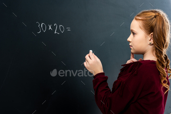 blackboard with math example
