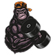 Ferocious Gorilla Doing Dumbbell Biceps Exercise - GraphicRiver Item for Sale