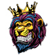 A ferocious lion wearing a crown - GraphicRiver Item for Sale