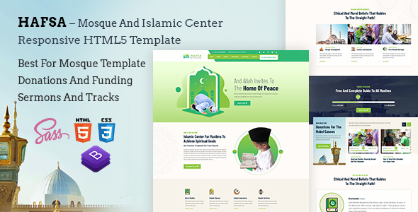 Hafsa – Islamic Center  Responsive HTML5 Template