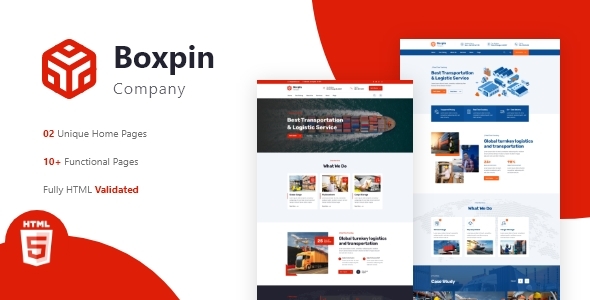 Boxpin | Logistics & Transportation HTML5 Template